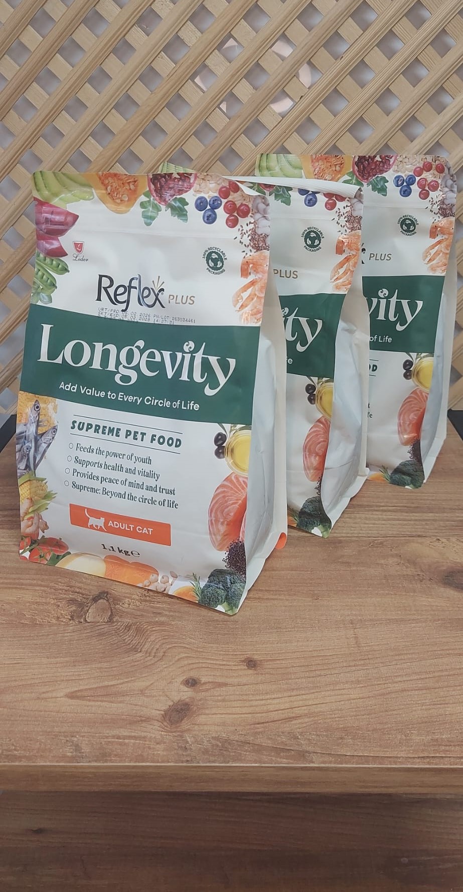 Reflex Plus Longevity Tavuklu Yetişkin Kedi Maması 1.1 kg x 3 Adet